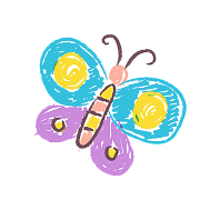 Colorful butterfly illustration on black background.